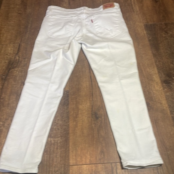 ☁️White skinny Levi’s size 30 distressed waist 15 inseam 26 - Picture 3 of 7